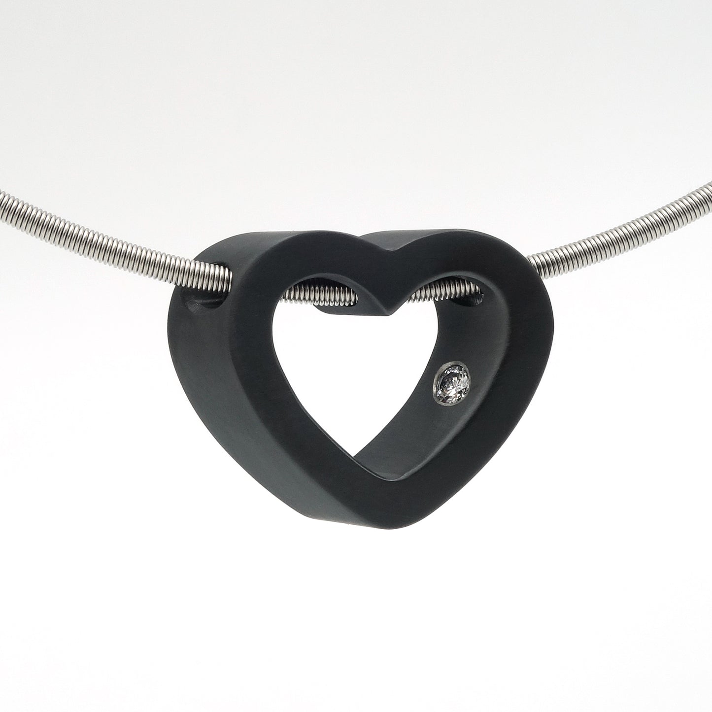 3d hardje zirkonium met RVS spang en diamant