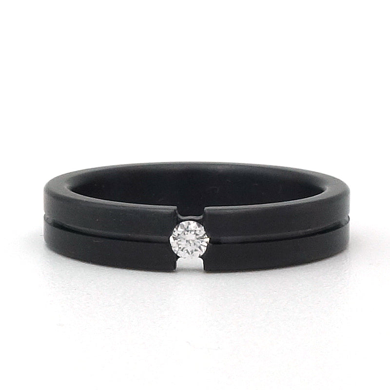 BlackBlackstripe 3 XL set | Zwart Zirkonium & Diamant