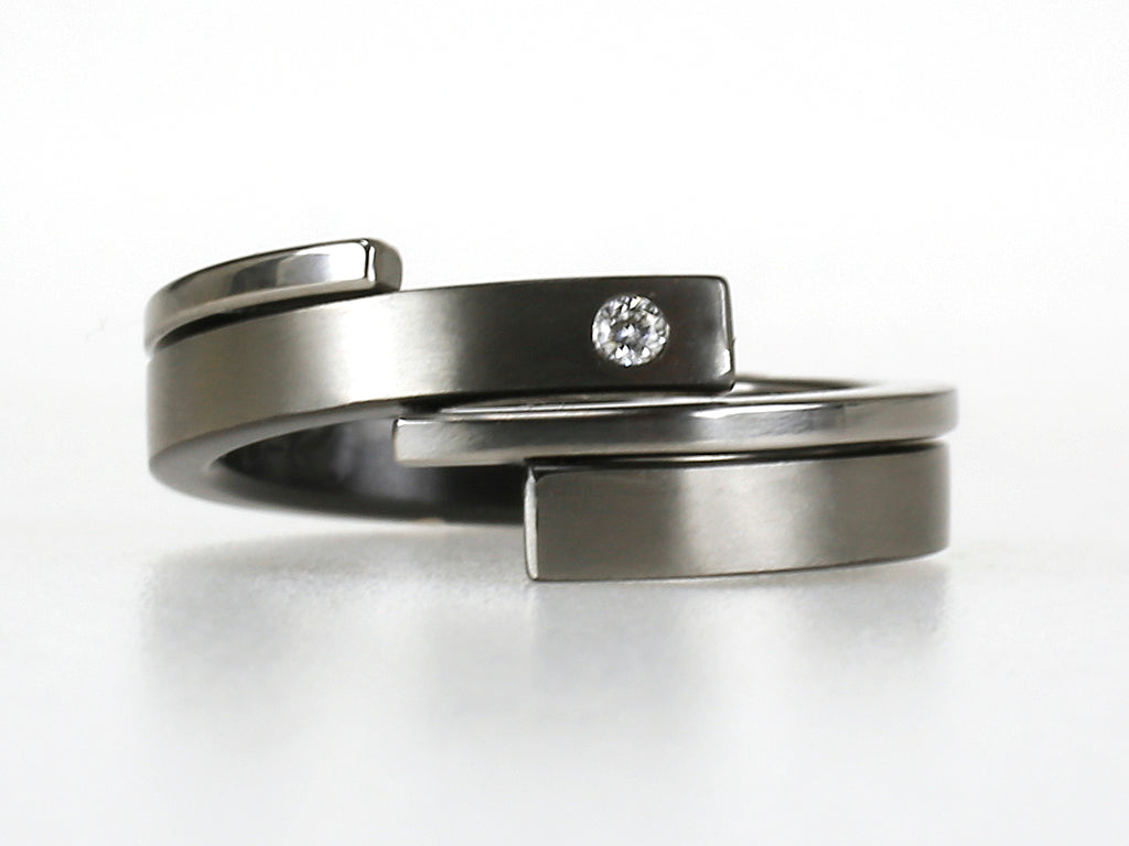 Helix Dubbel | Zirkonium, Staal & Diamant
