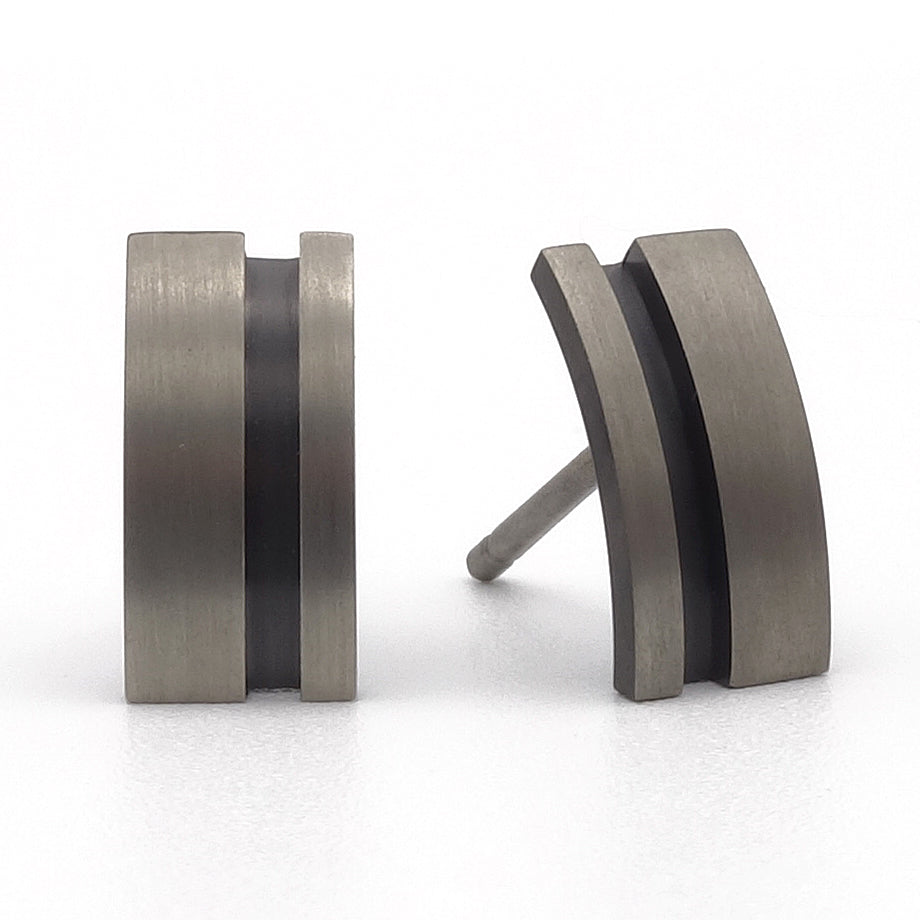 Black Stripe oorbellen 2