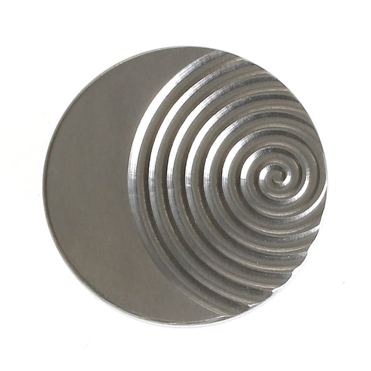 Titanium wisselhartje met asymmetrisch spiraalpatroon, variatie op een LP-structuur.