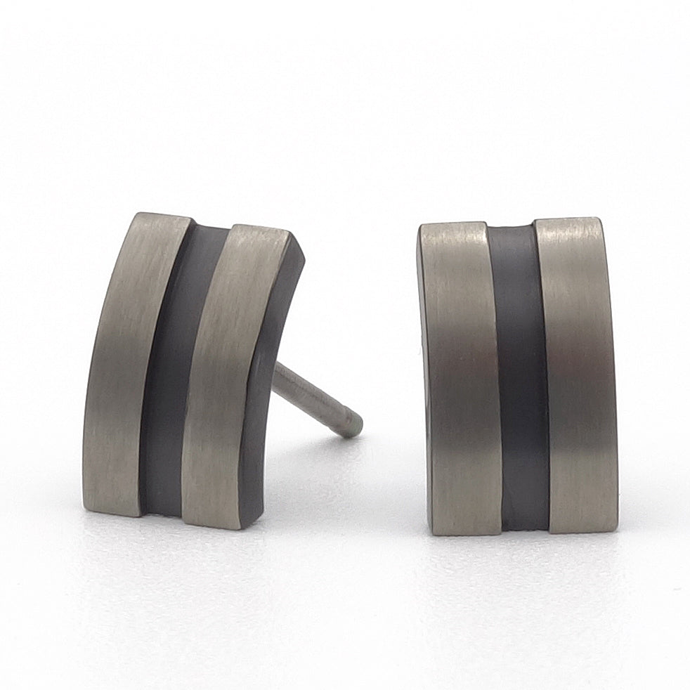 Black Stripe oorbellen 1