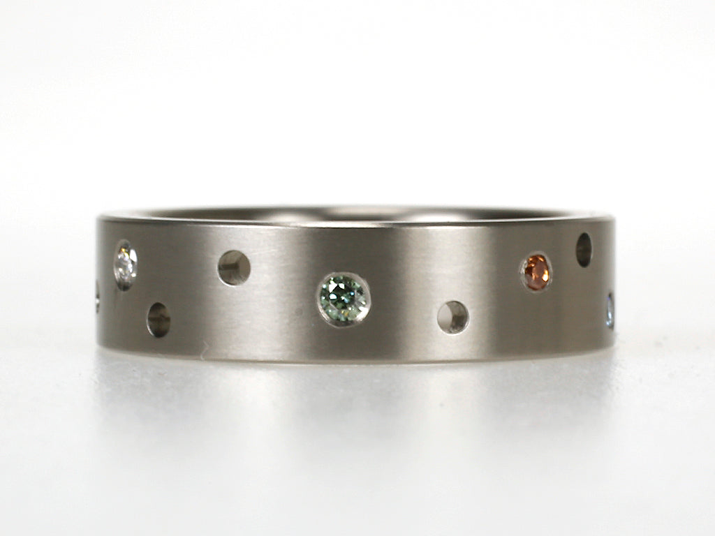 Confetti ring met diamantjes