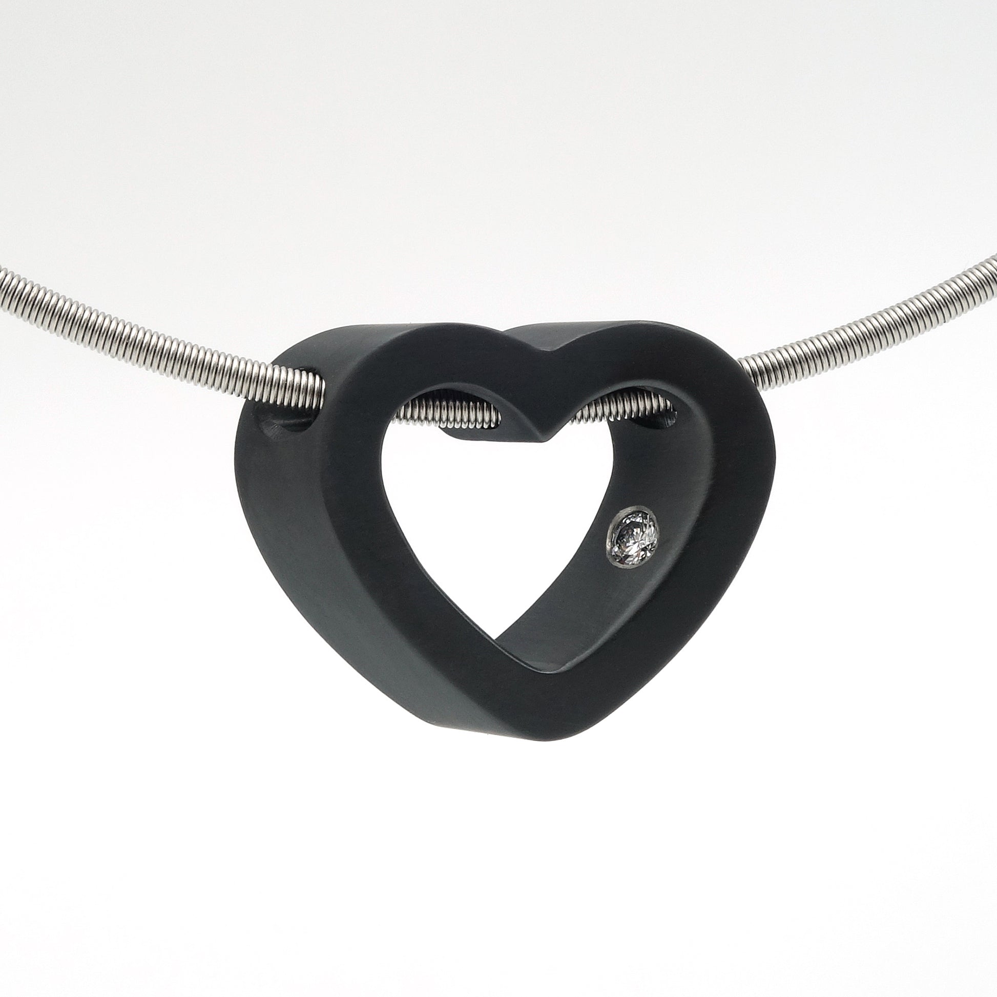 3d hardje zirkonium met RVS spang en diamant
