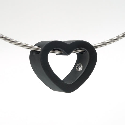3d hardje zirkonium met RVS spang en diamant
