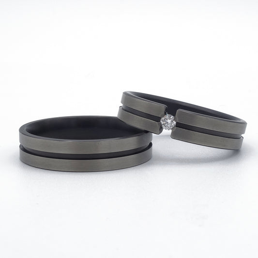 Blackstripe 3 set | Zirkonium & Diamant