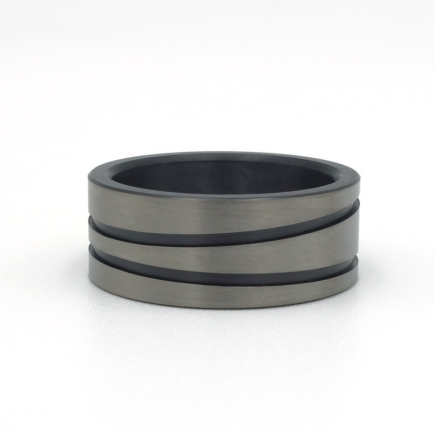 Diago 2-speels| Zirkonium met twee zwarte lijnen 8 mm