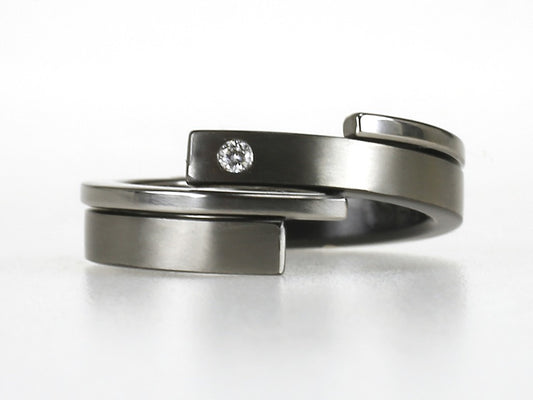 Helix Dubbel | Zirkonium, Staal & Diamant