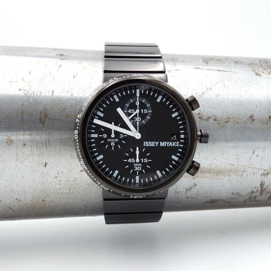 Issey Miyake Trapezoid zwart horloge 39 mm met 20,5 mm band – laatste exemplaar
