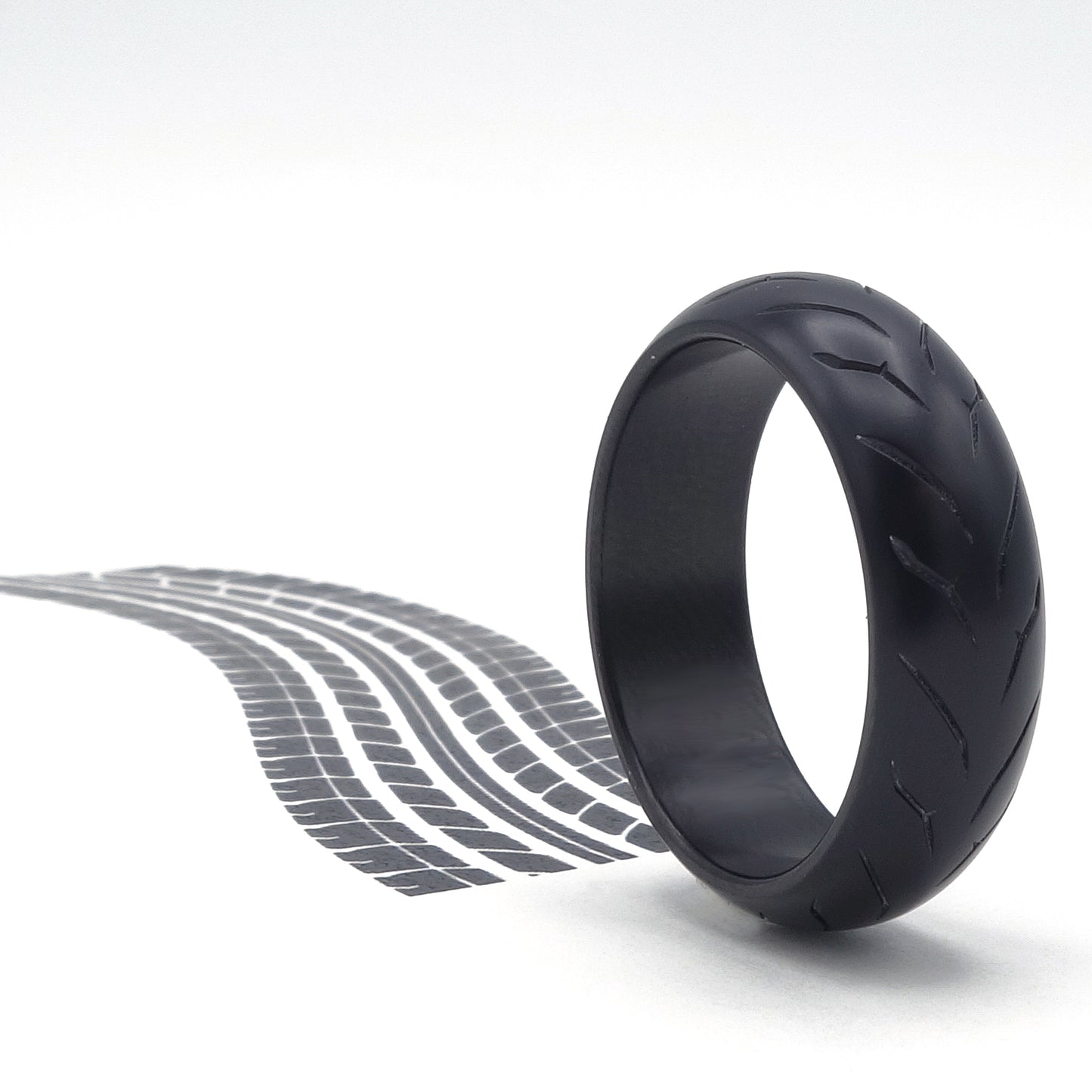 Motorband Ring | Zwart Zirkonium
