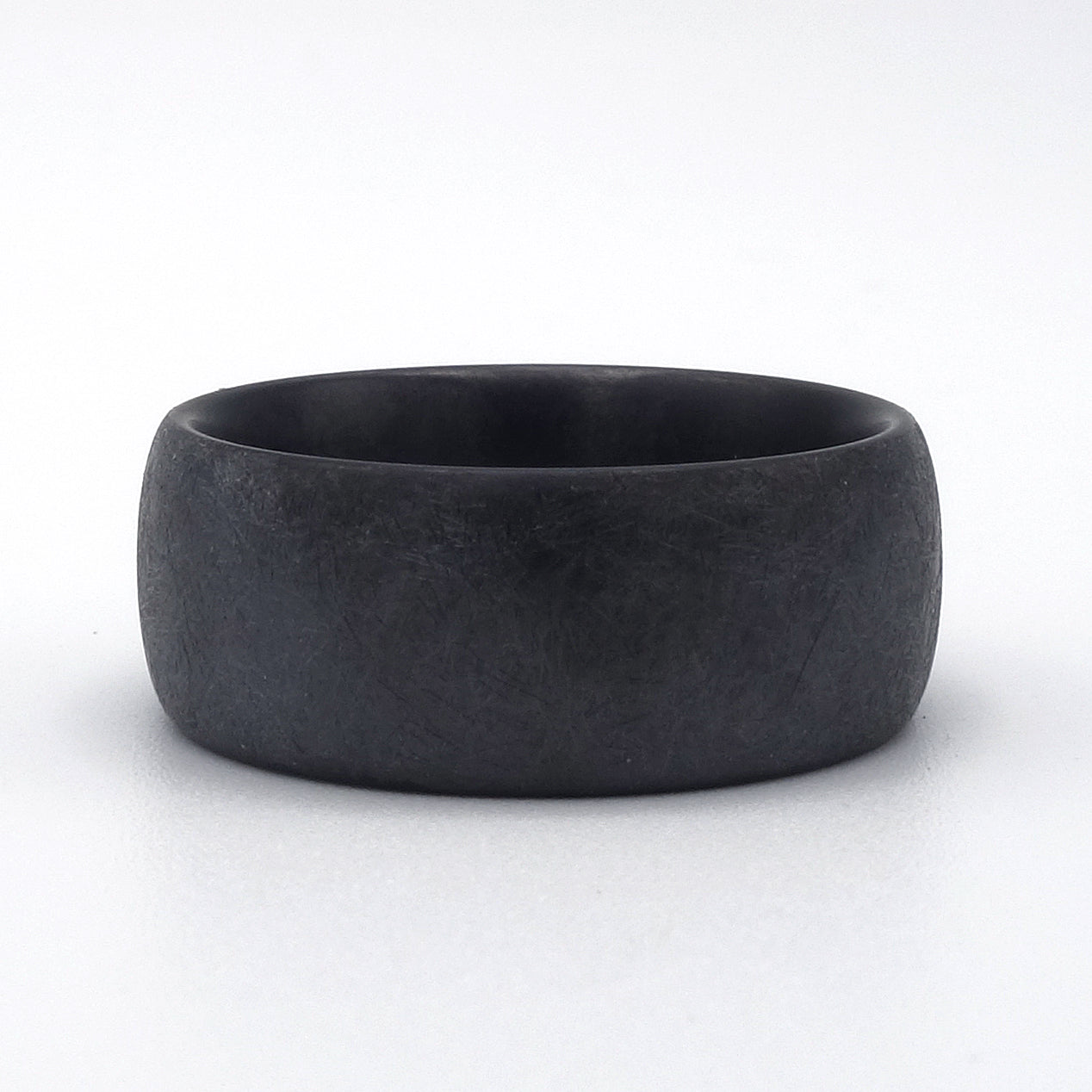 Black Oval Scratched Set | Zwart Zirkonium & Diamant