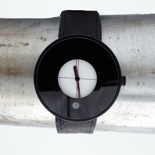 Mario Botta Generosos design horloge 38 mm met gestikte leren band – laatste exemplaar