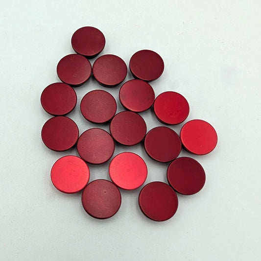 Rood plat wisselhartje – afgeprijsd door unieke batch, onderdeel van de Wissel-collectie