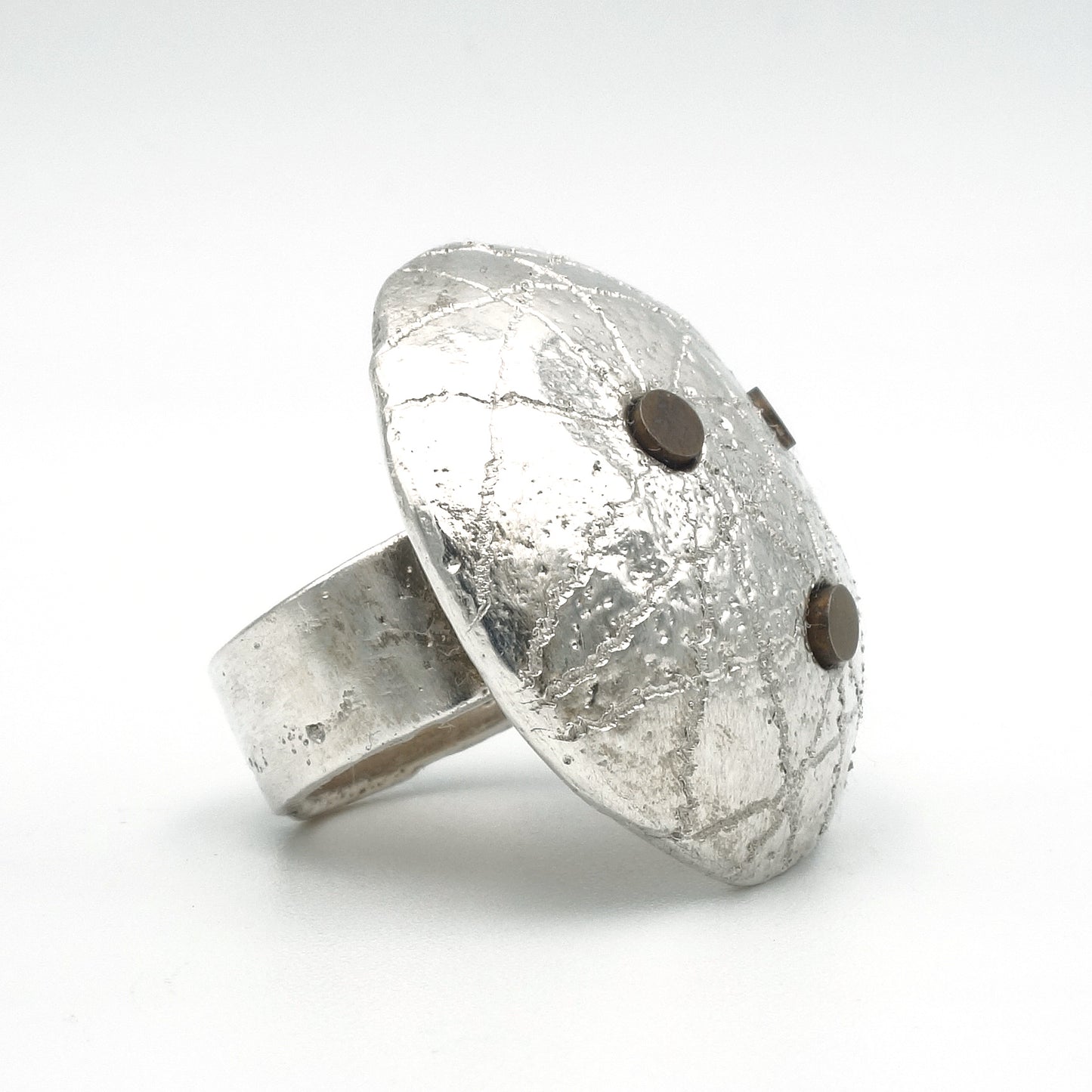Boule Triple Connexions - ring zilver met titanim