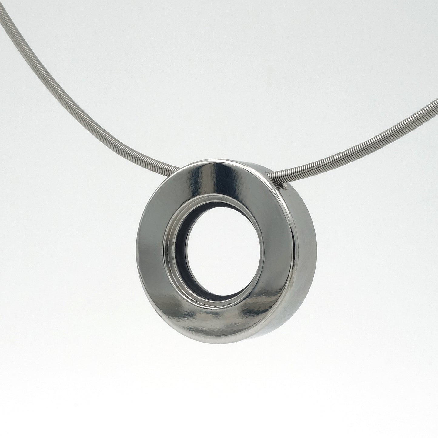 Wisselrand dik | Modulair sieraad staal gepolijst