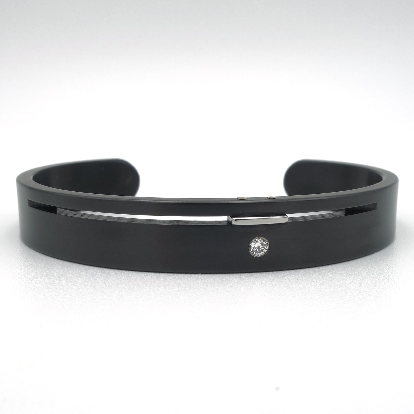 Split-Level armband | Zirkonium, titanium & diamant