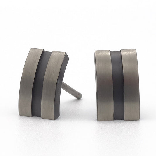 Black Stripe oorbellen 1